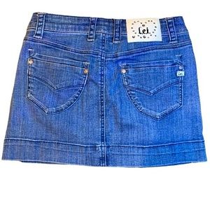 LEI Y2K Ashley Trouble Mini Skirt Denim Vintage Sz 5
